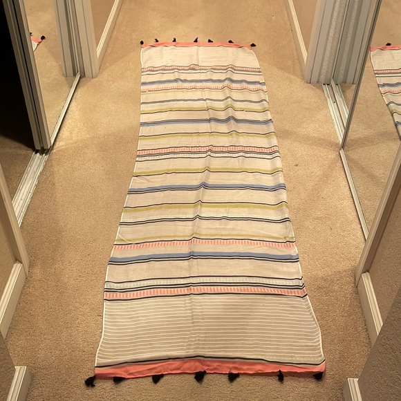 Striped Tassel Fringe Scarf - Picture 2 of 6